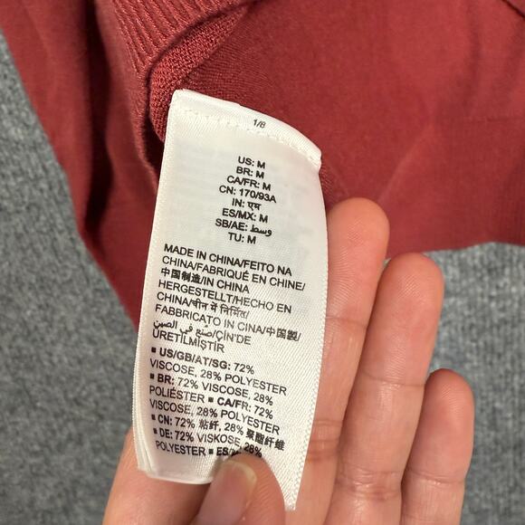 Daily Ritual Mens Sz Medium Crew Neck Sweater Burnt Orange Pullover Long Sleeves - Picture 7 of 7